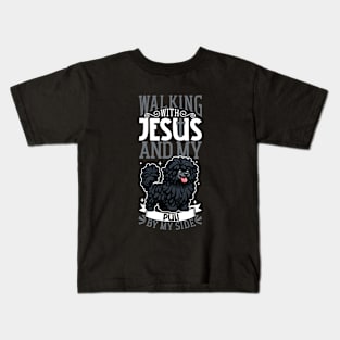 Jesus and dog - Hungarian Puli Kids T-Shirt